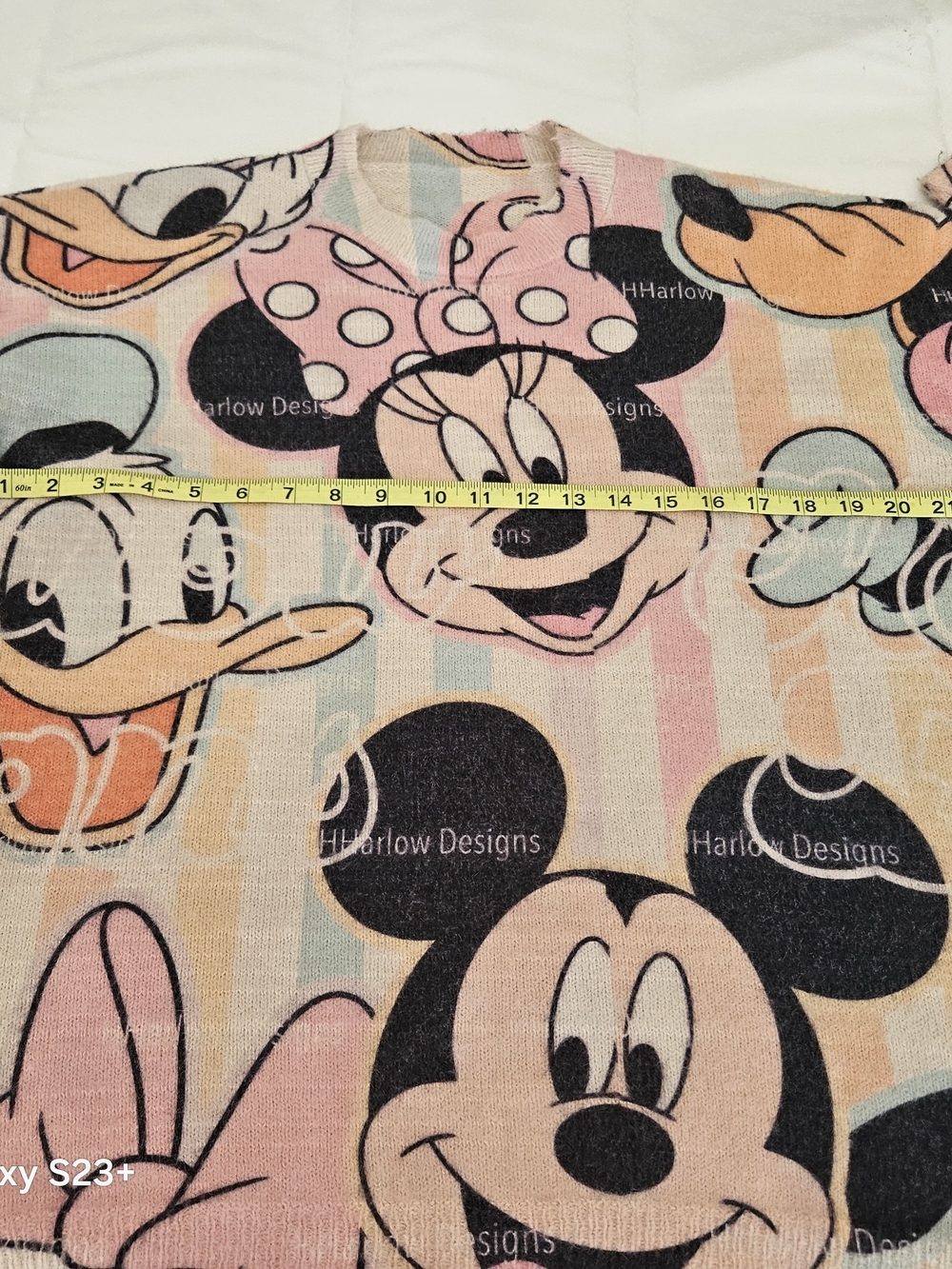 ​Harlow Designs Disney Mickey Minnie Mouse Pastel Knit Sweater Size M EUC - Picture 7 of 9